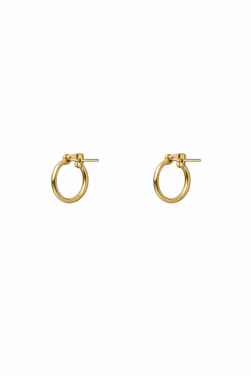 Brinco Argola Lisa Clássica Banhado a Ouro 18K Feminino
