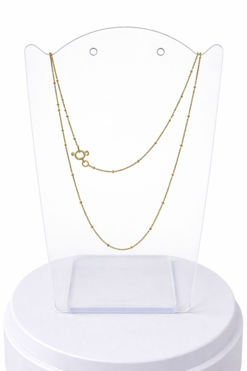 Colar Elinhos Mini Bolinhas Banhado a Ouro 18K Feminino