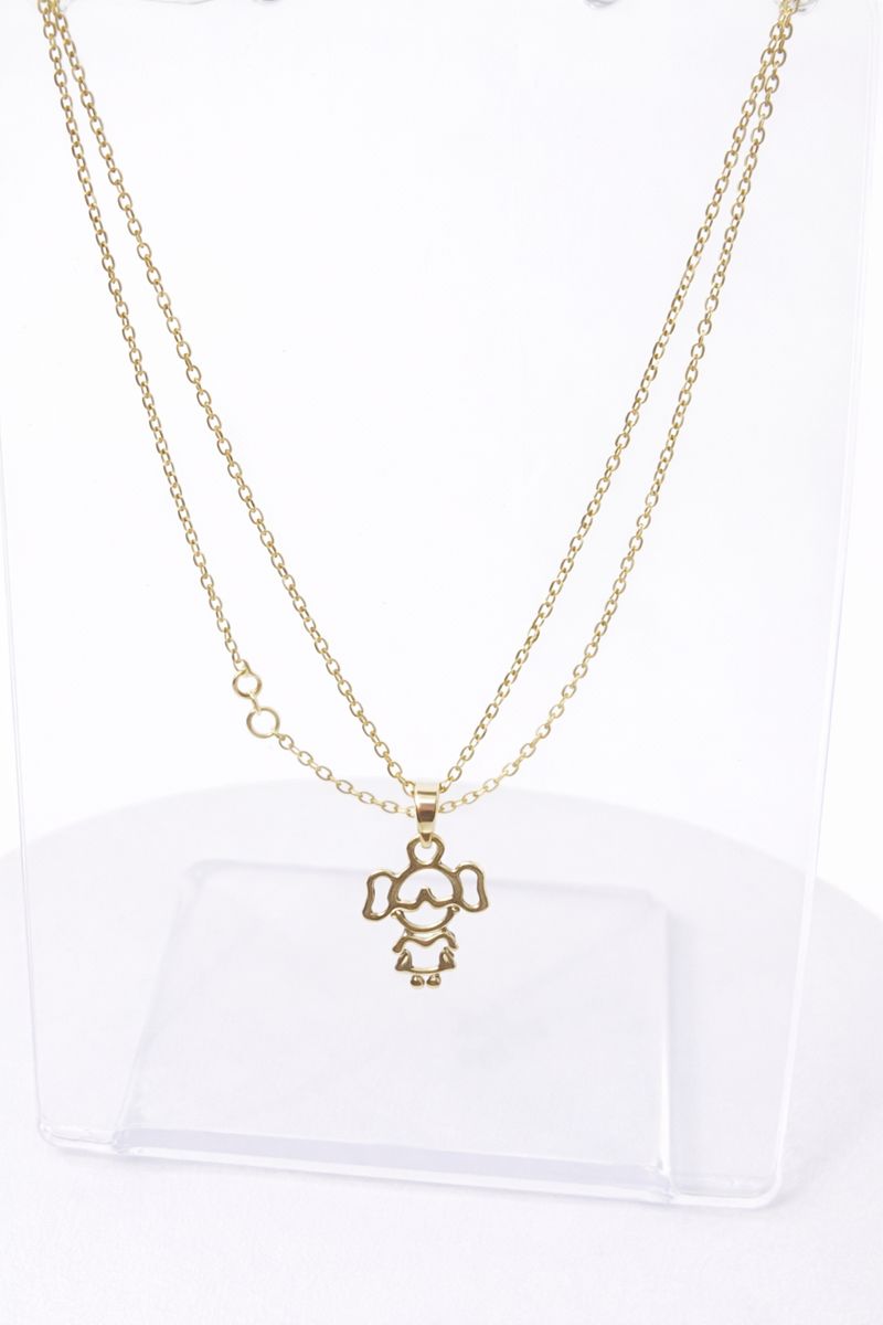 Colar Filha Fio Corrente 45cm Banhado a Ouro 18K Feminino