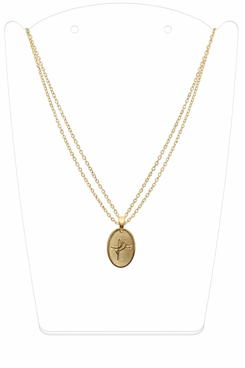 Colar Fé - cordão 45cm com pingente Banhado a Ouro 18K Feminino