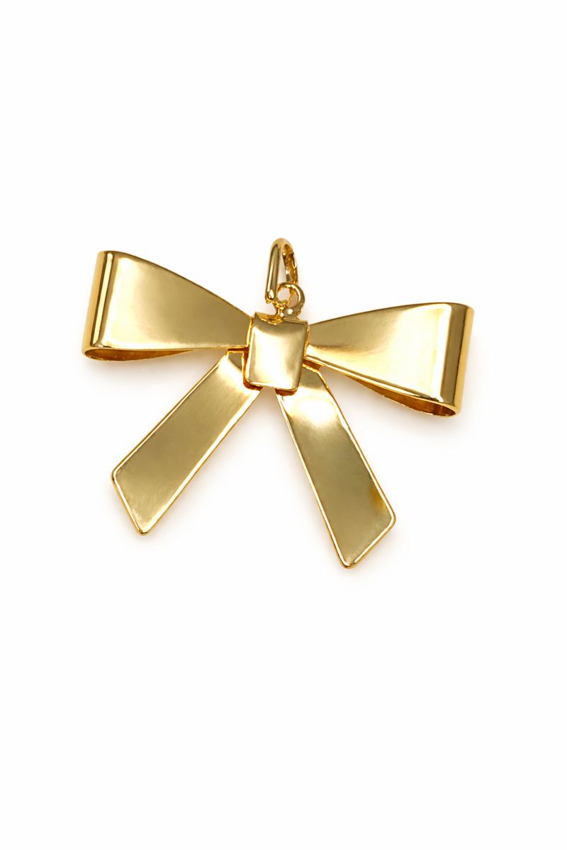 Pingente Laço Cinderela Feminino - Semijoia Banhada a Ouro 18K