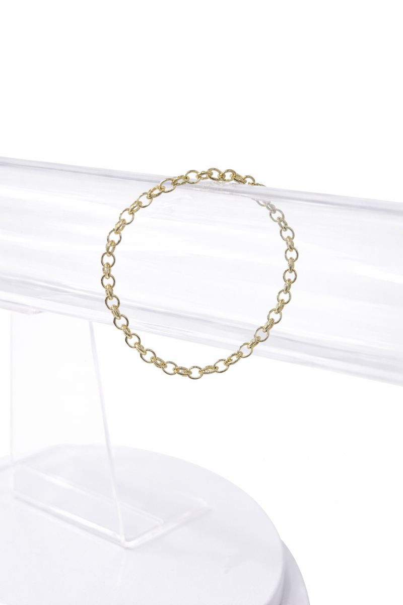 Pulseira Elo Português Banhado a Ouro 18K Feminino